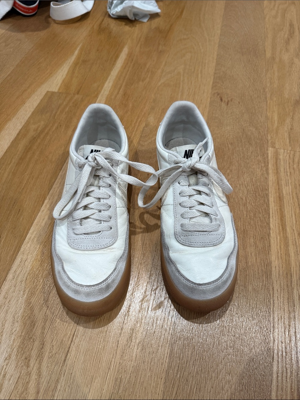 Nike White and Gum Low-Top Sneakers
